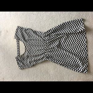 Black and beige chevron dress